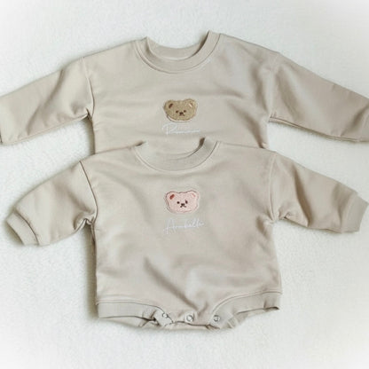 Personalised Teddy Bear Romper Sweater