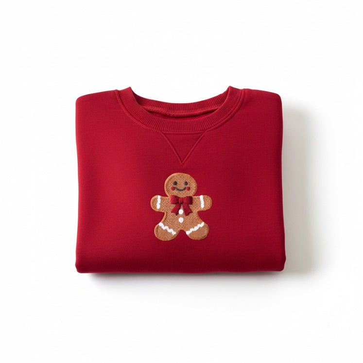 Christmas Gingerbread Sweater - Faux Embroidery 3D Print