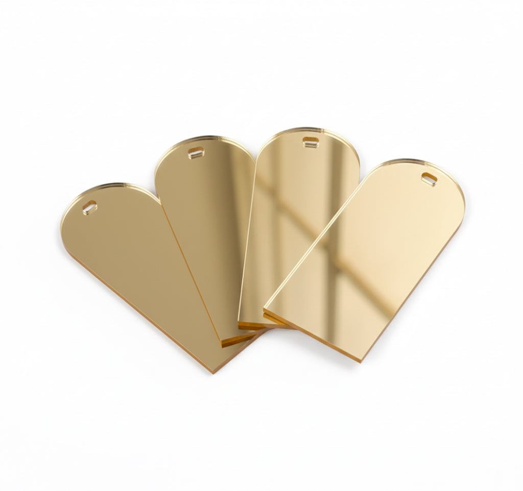 Personalised Name Gold Acrylic Gift Tag