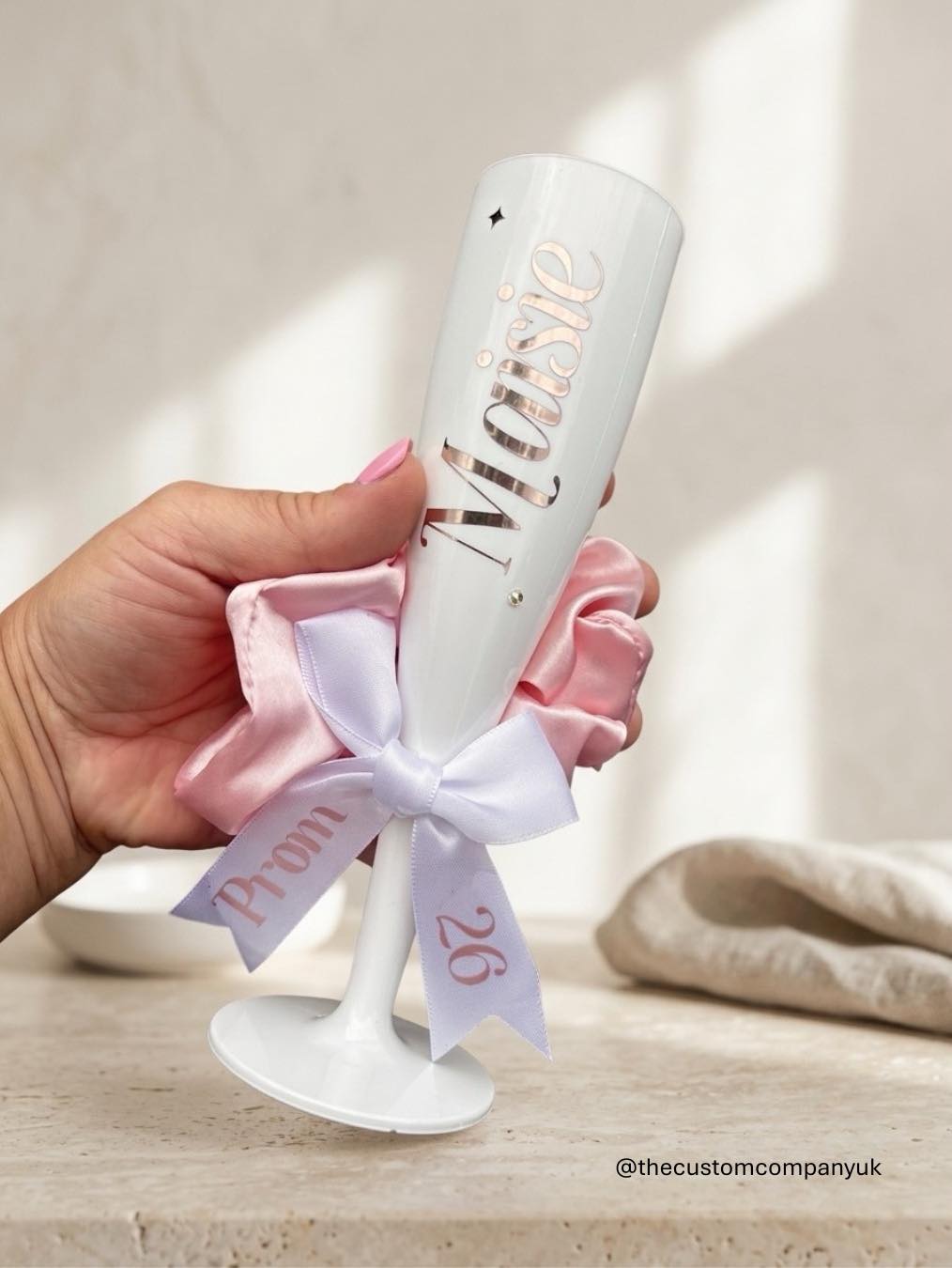 Personalised Acrylic Champagne Flute