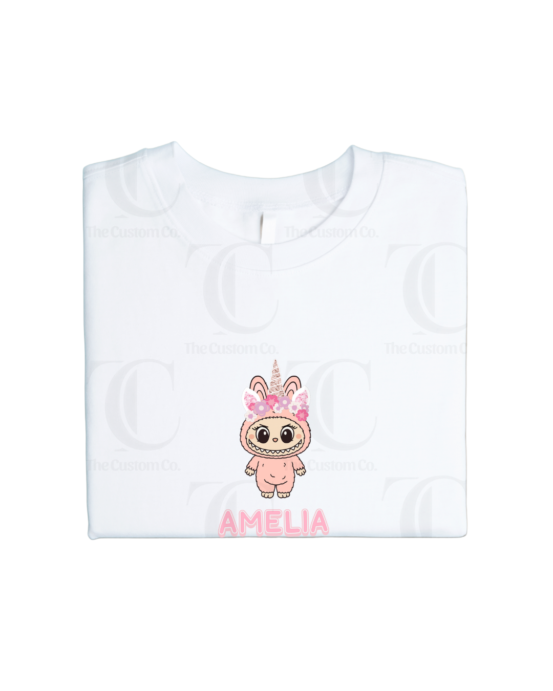 Unicorn Labubu Custom T-Shirt | Personalised Kids Unicorn Birthday Tee