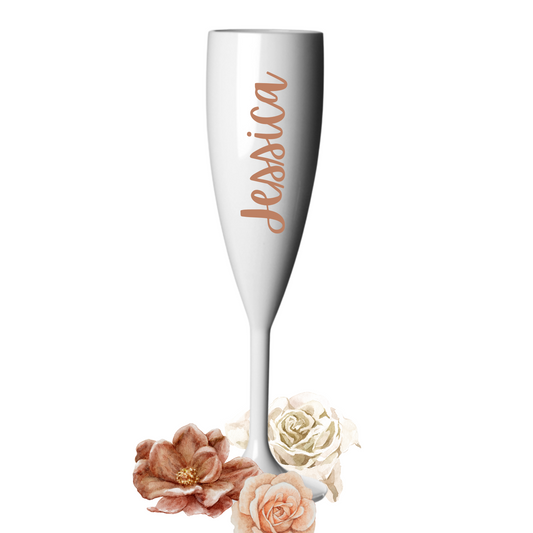 Personalised Acrylic Champagne Flutes for Weddings - Bridesmaids