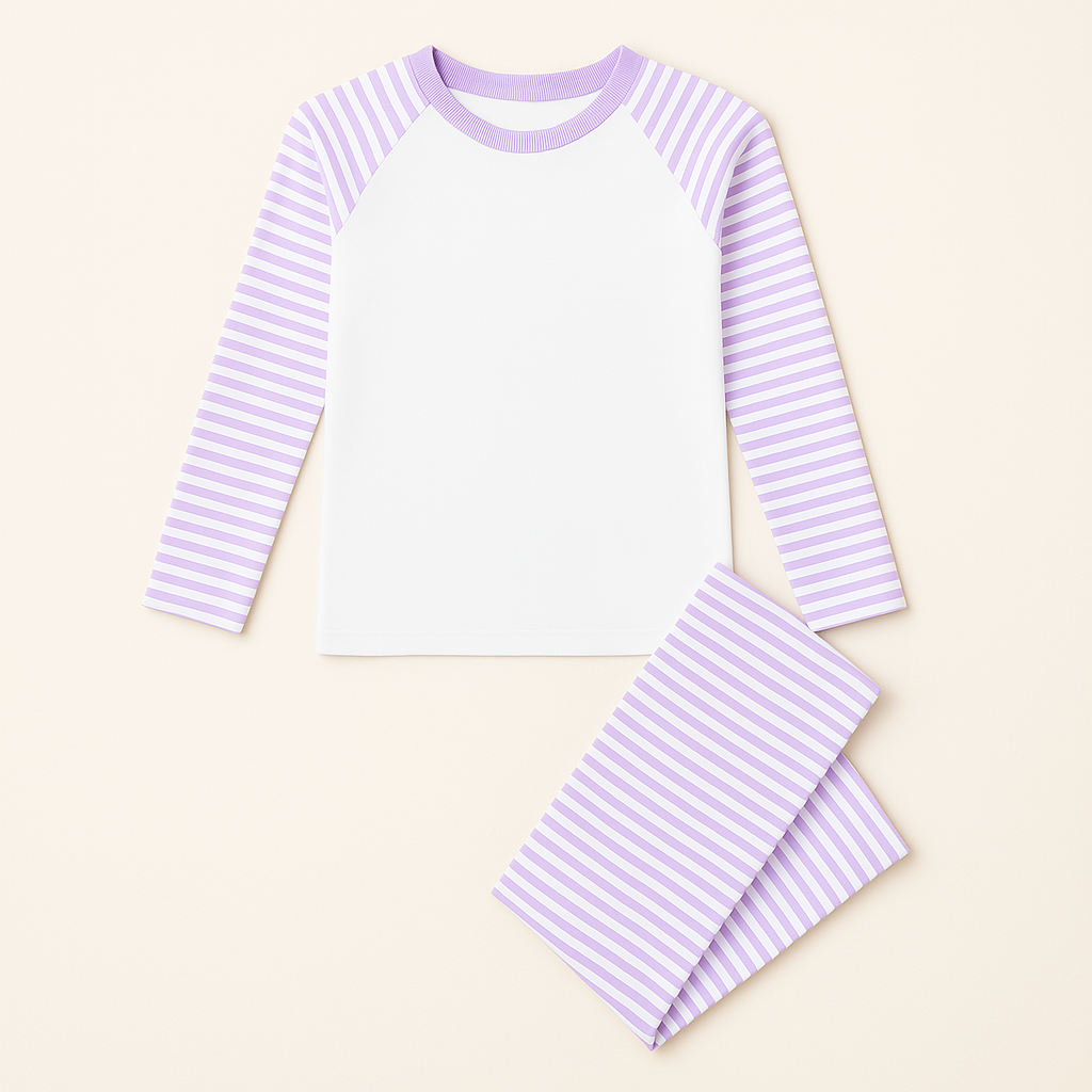 Children's Custom Pyjama’s - Pastel Stripes - Cotton