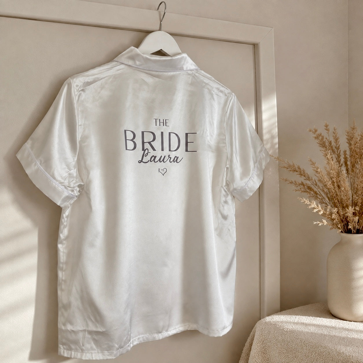 Personalised Bridal Party Pyjama Set | Satin Short Pyjamas