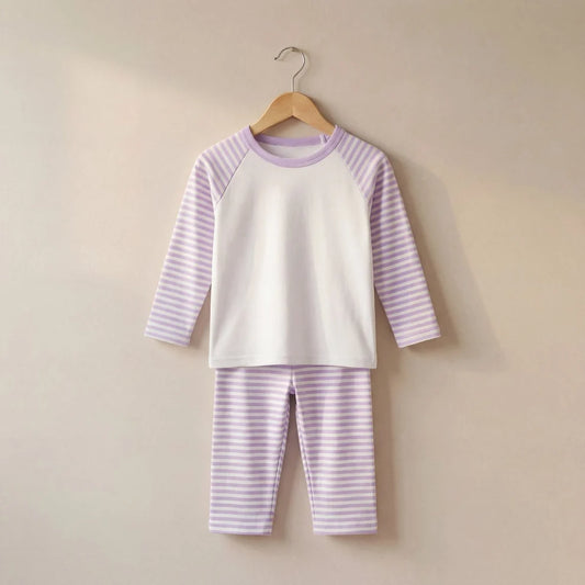 Custom Children’s Pyjamas | Lilac Stripe