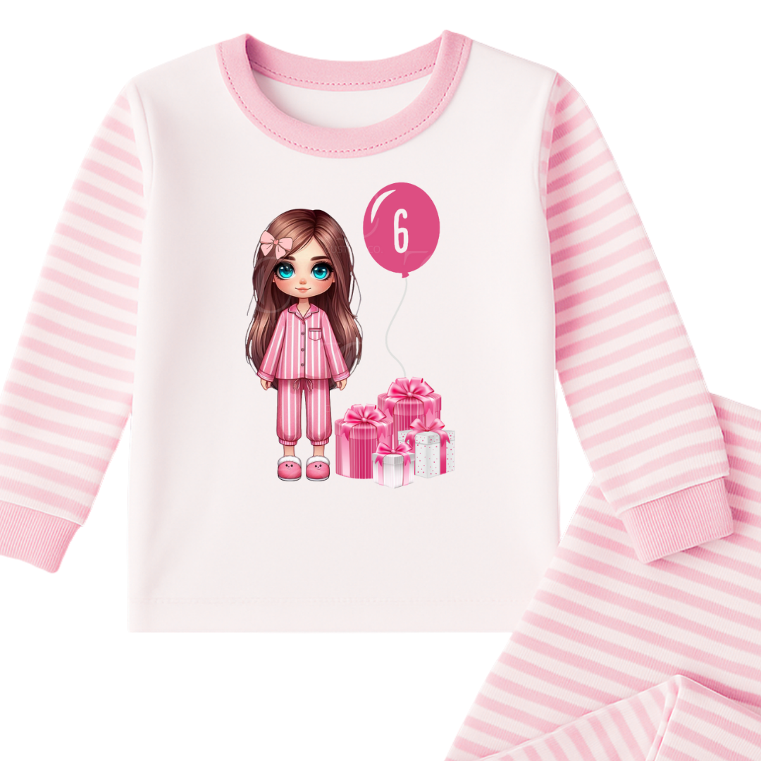 Personalised Birthday Pyjamas | Custom Name & Age Design