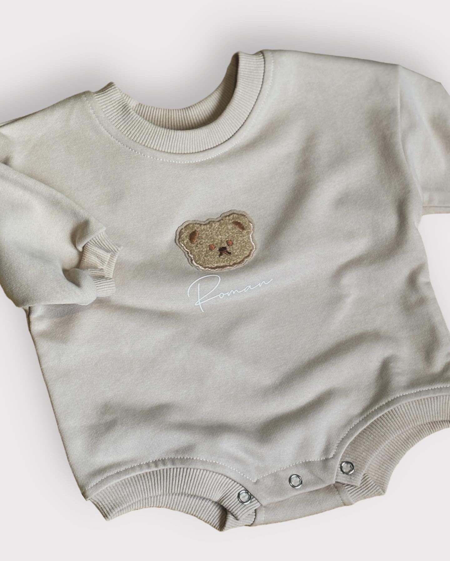Personalised Teddy Bear Romper Sweater