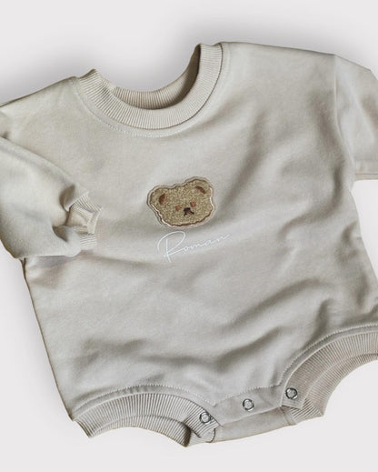 Personalised Teddy Bear Romper Sweater
