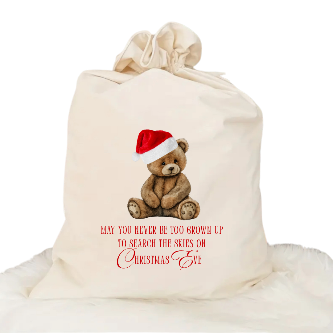 Personalised Christmas Sack - May You Never Be Too Grown Up