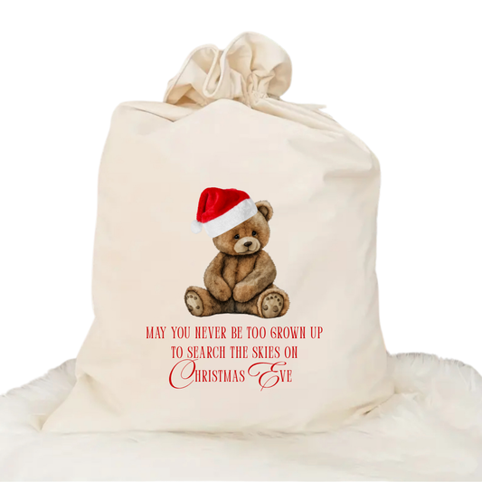 Personalised Christmas Sack - May You Never Be Too Grown Up