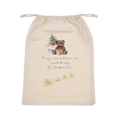 Personalised Christmas Santa Sack - Christmas Teddy