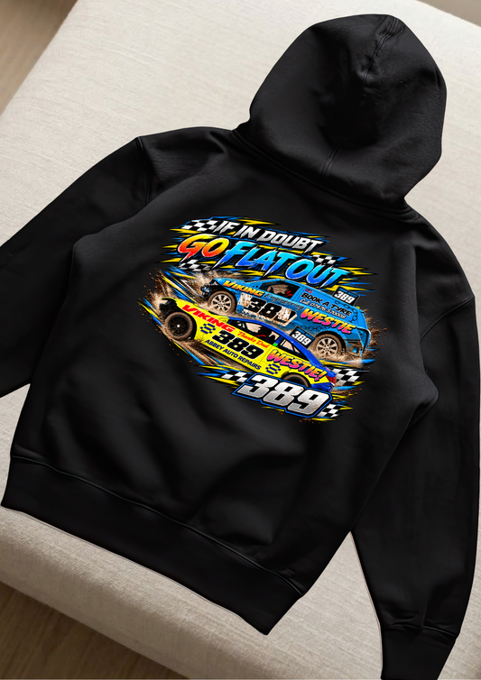 Custom Two Car Banger Racing Hoodie | Bespoke Motorsport Design
