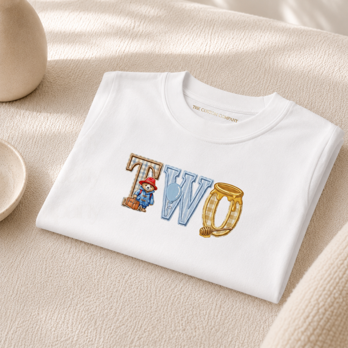 Paddington Bear Birthday T-Shirt | Embroidery Appliqué Design