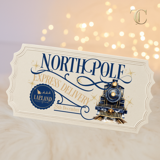North Pole Express Personalised Acrylic Ticket
