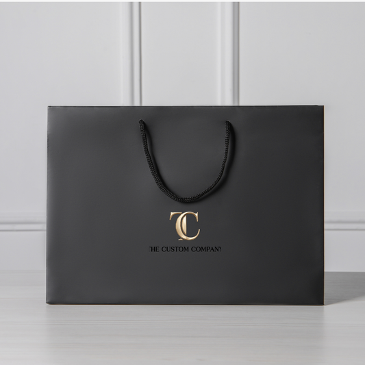 Custom Branded Extra Large Landscape Black Paper Gift Bag