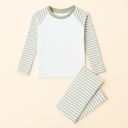 Children's Custom Pyjama’s - Pastel Stripes - Cotton