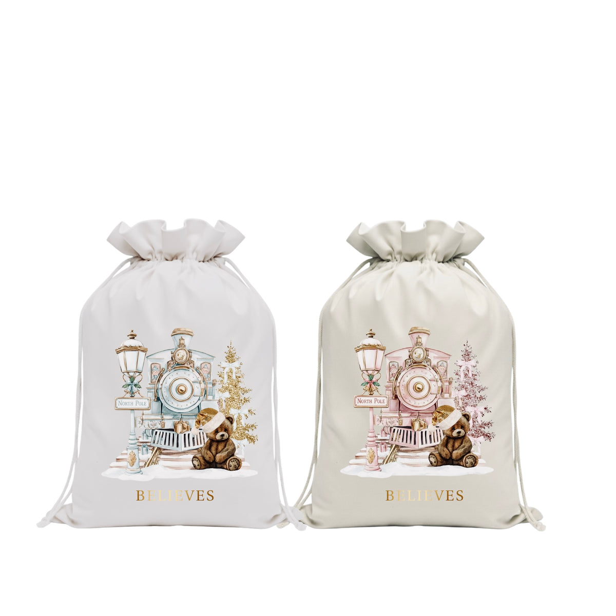 Personalised Christmas Santa Sack | Signature Teddy Bear Design
