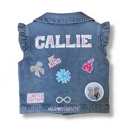 Kids Custom Patch Denim Jacket