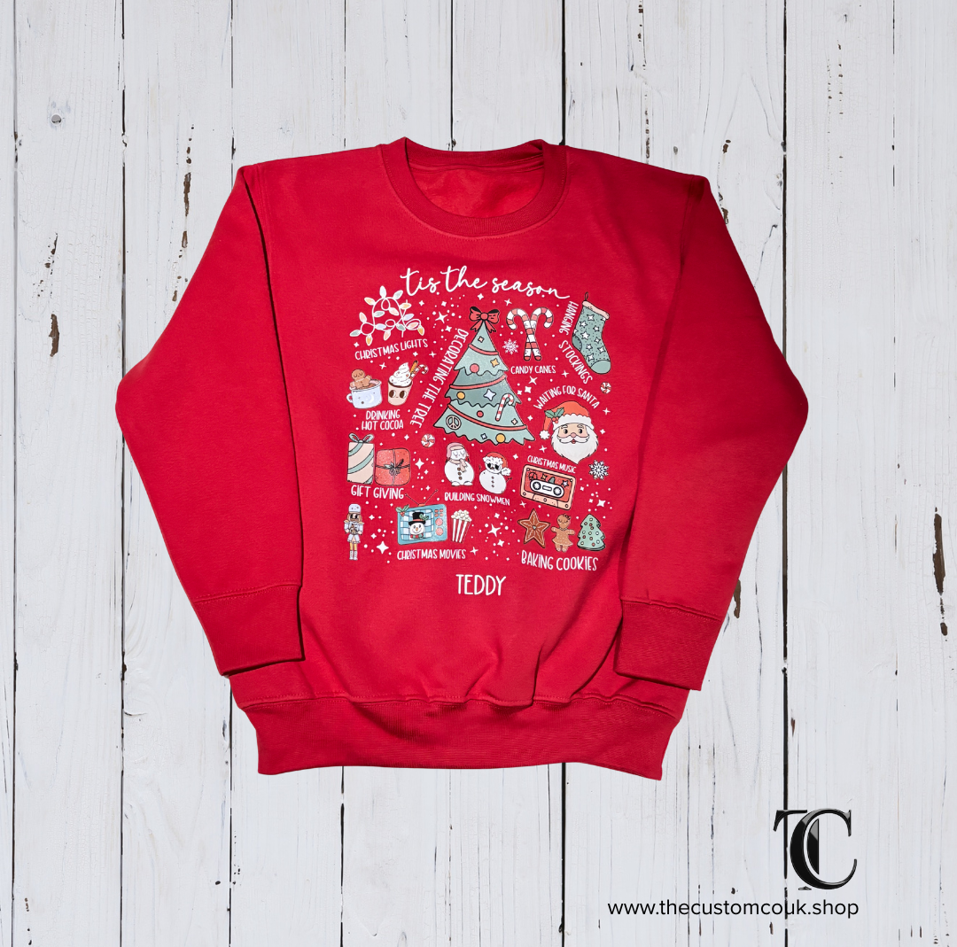 Personalised Kids Red Sweatshirt - Red | Special Offer