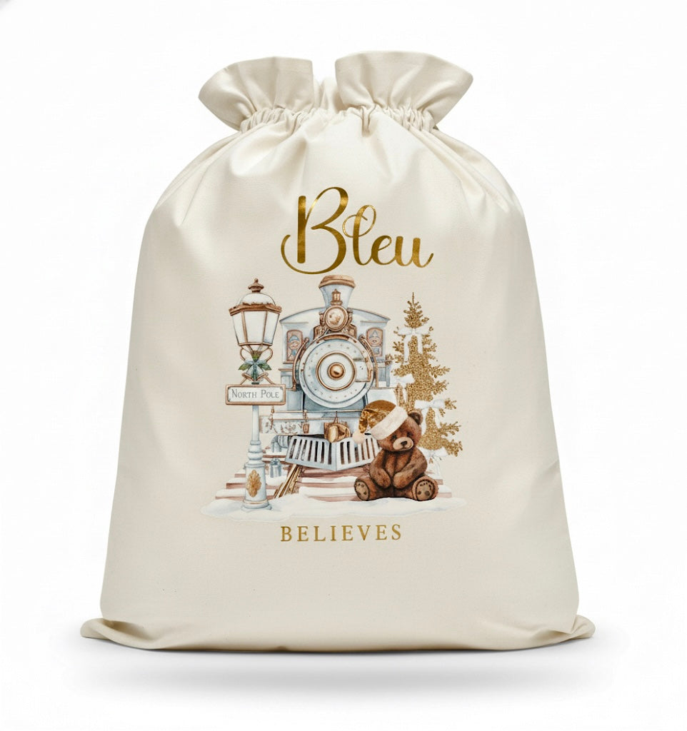 Personalised Christmas Santa Sack | Signature Teddy Bear Design