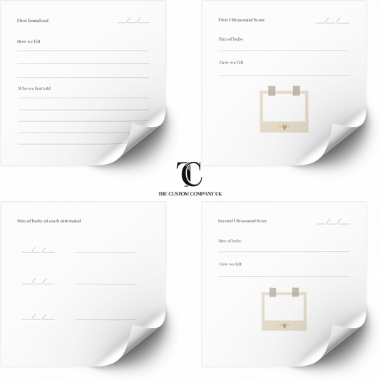 Handmade Pregnancy Journal | Custom Pages