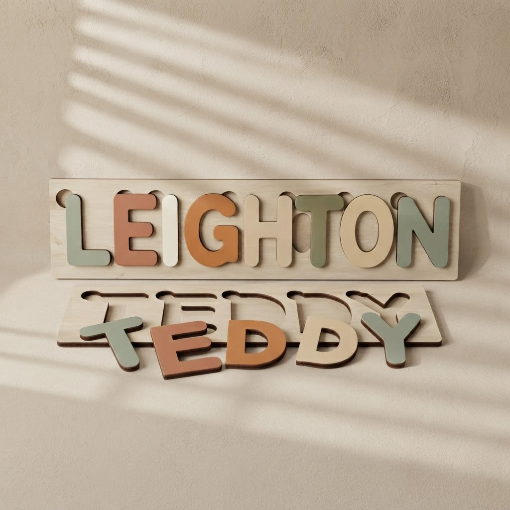 Personalised Hand Painted Wooden Name Puzzle