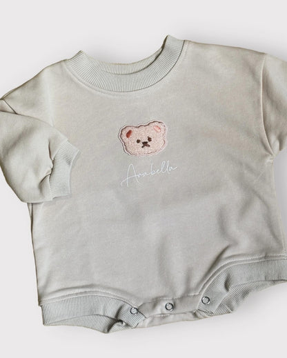 Personalised Teddy Bear Romper Sweater
