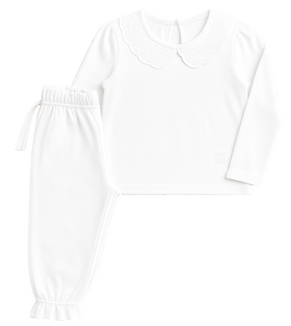 Customisable Girls Long Sleeve Frilled Pyjama’s