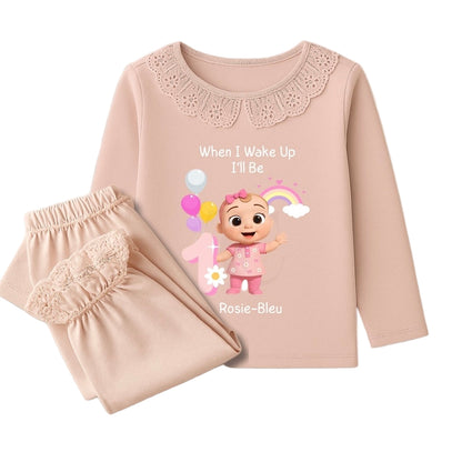 When I Wake Up I’ll Be One - Cocomelon Girls Birthday Pyjama’s
