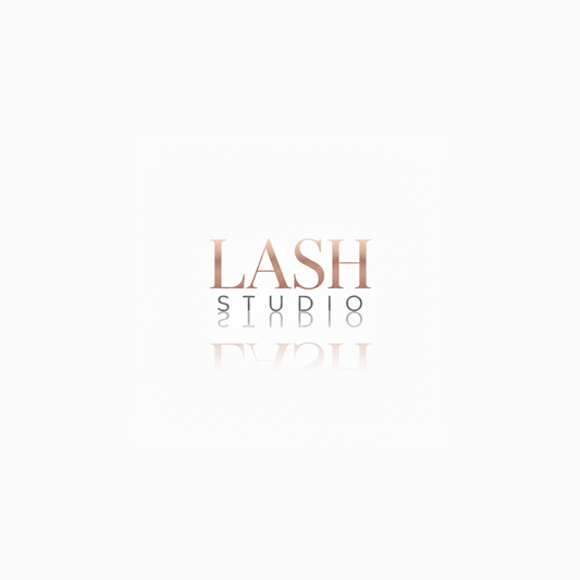 Logo for Lash Studio on a light pink background