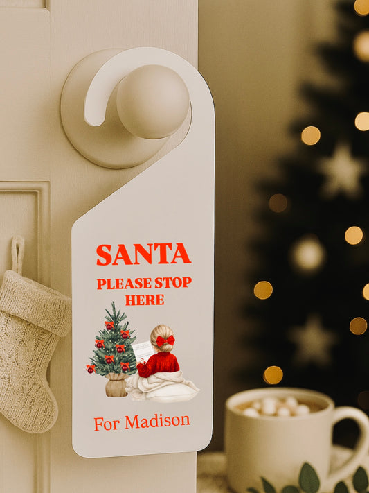Personalised Acrylic Door Hanger - Christmas / Any Occasion