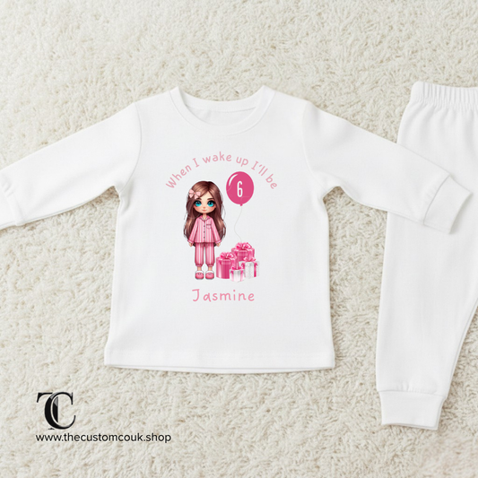 Personalised Girls Birthday Pyjama’s - Dolly Design