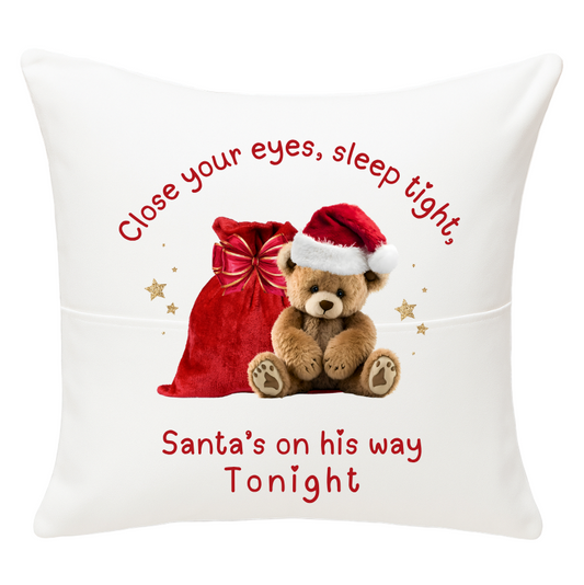 Personalised Christmas Story Cushion – Festive Decorative Pillow