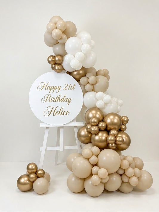 Circle Acrylic Welcome Sign with Personalised Text