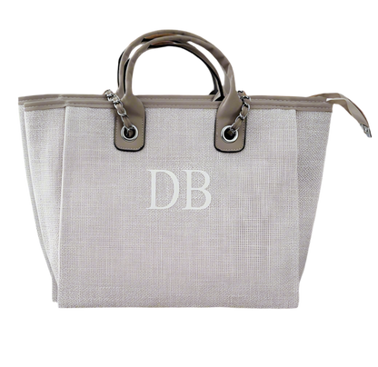 Personalised Women's Tote Bag - Greige