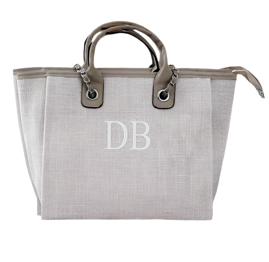 Personalised Women's Tote Bag - Greige