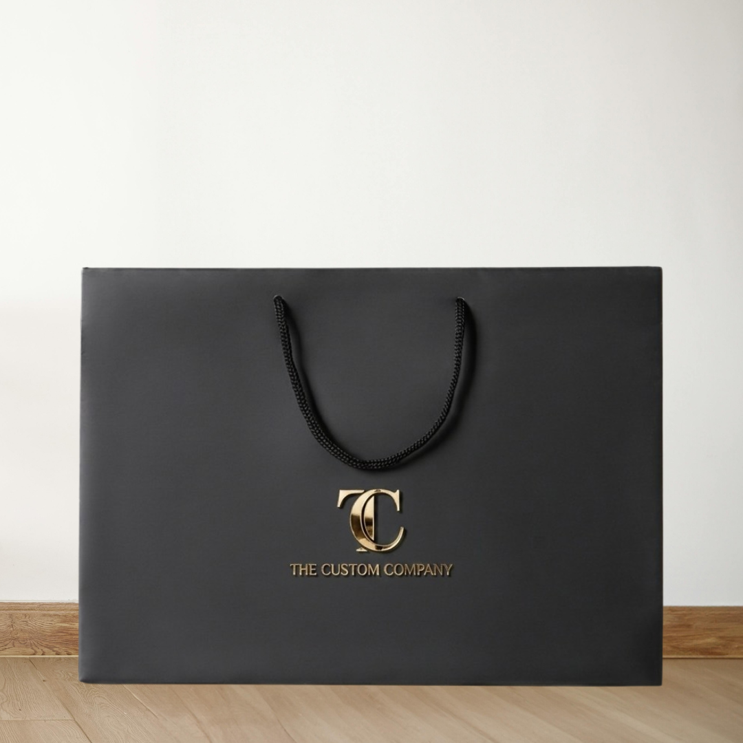 Personalised Large Black Gift Bag