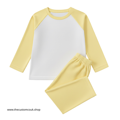 Children’s Personalised Pyjamas | Block Colour Design | Custom Birthday & Occasion PJs