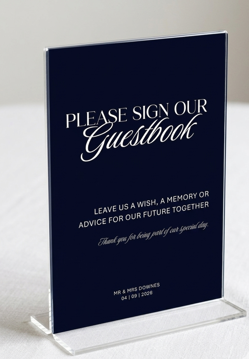 Personalised Wedding Guestbook Sign | Acrylic