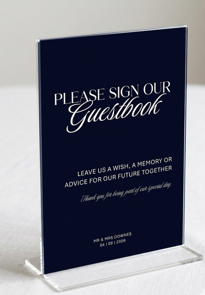 Personalised Wedding Guestbook Sign | Acrylic