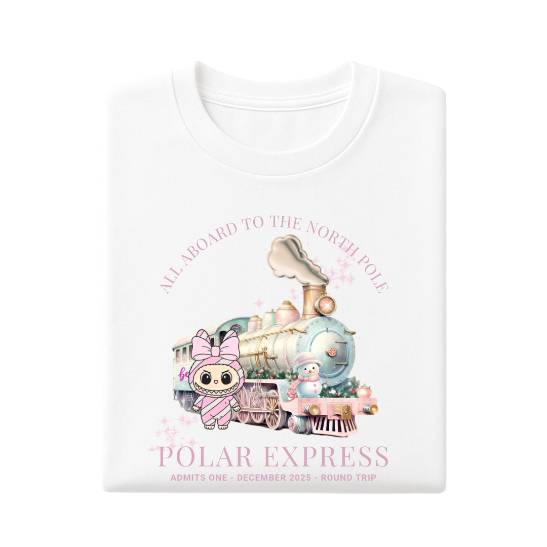 Labubu North Pole Express Christmas Children's T-Shirt