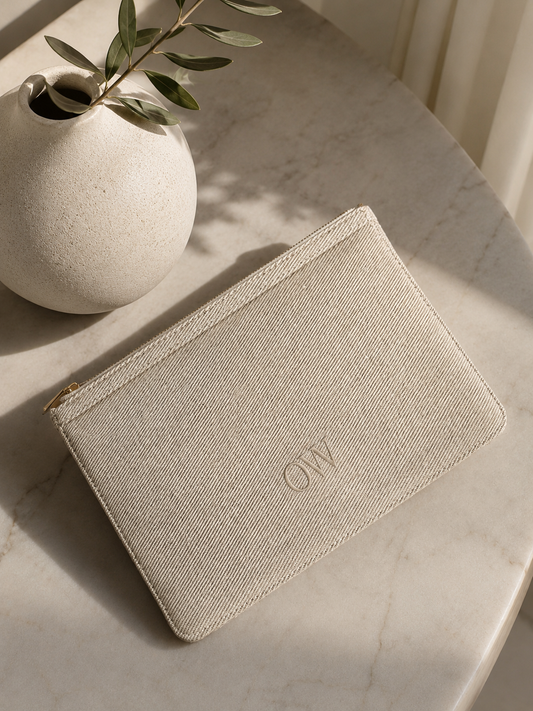 Personalised Canvas Accessory Pouch Bag