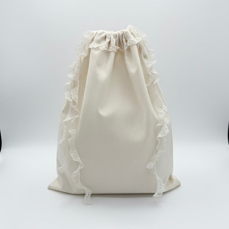 Personalised Present Sack | Handmade Lace Canvas