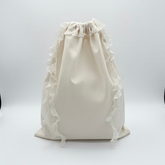 Personalised Present Sack | Handmade Lace Canvas
