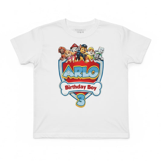 Personalised Kids Birthday T-Shirt | Paw Patrol