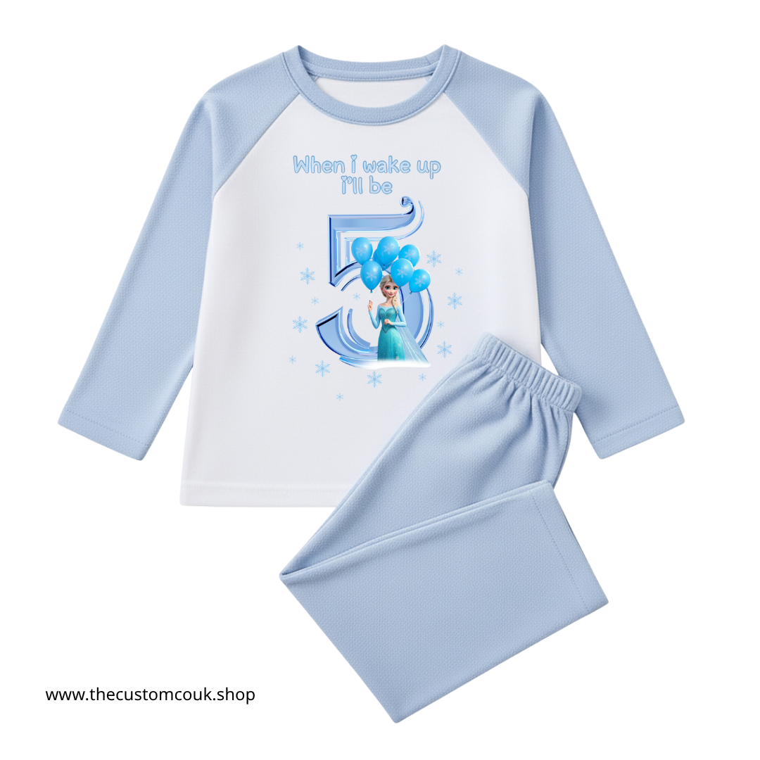 Personalised Birthday Pyjamas | Disney Frozen - Blue