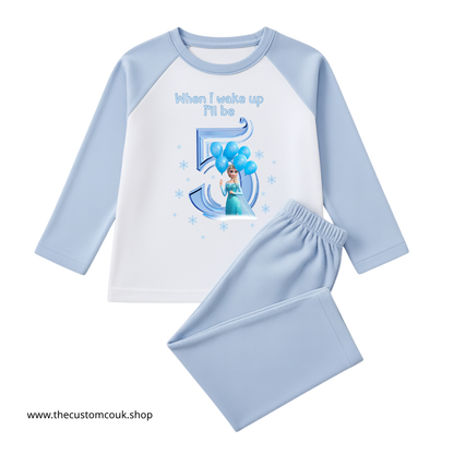 Personalised Birthday Pyjamas | Disney Frozen - Blue