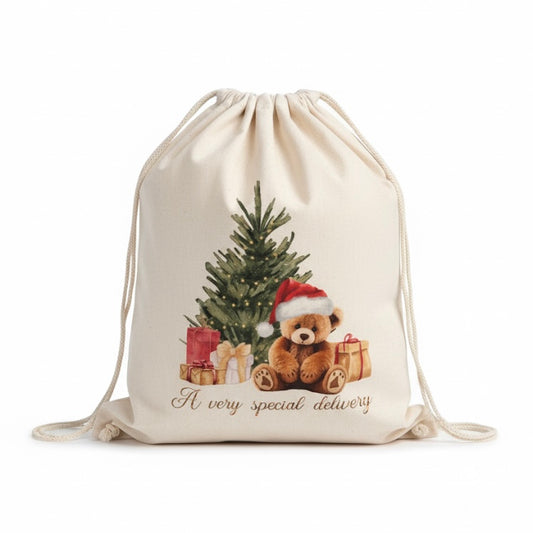 Personalised Canvas Santa Sack - A very Special Delivery