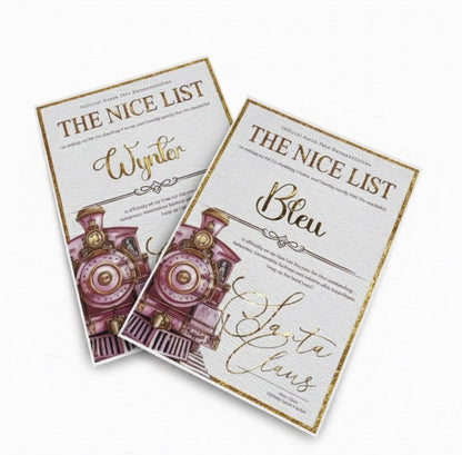 Personalised Santa Letters  – Nice List Pink