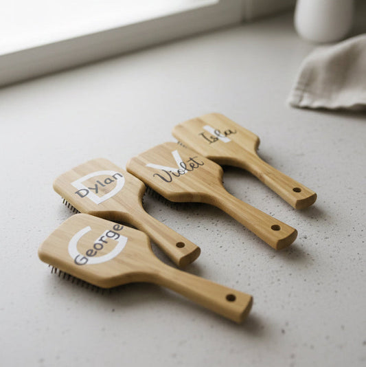 Personalised Bamboo Paddle Hairbrush